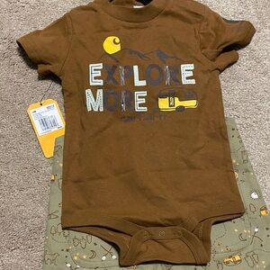 Carhartt Brown 'Explore More' Kids Bodysuit